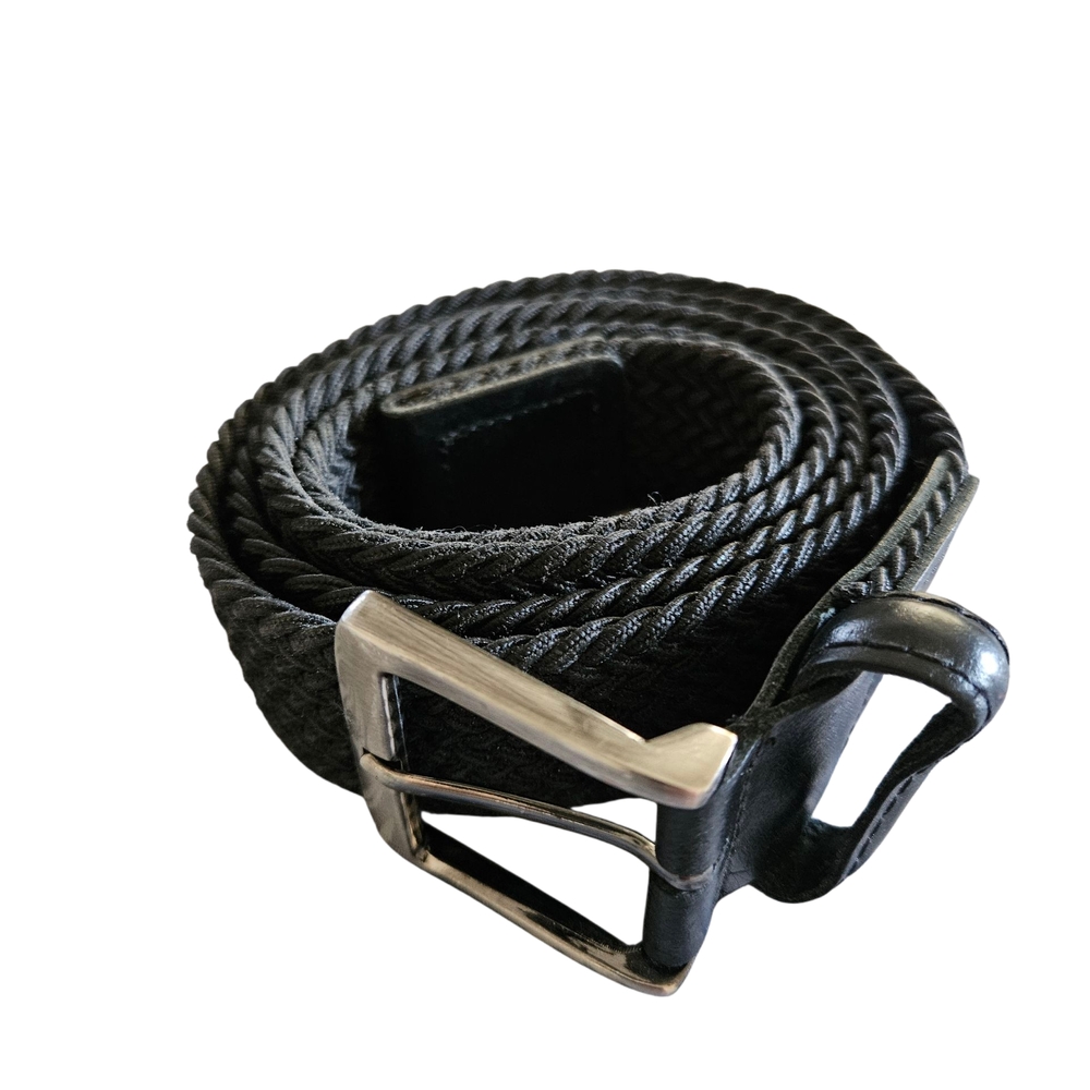 Men's Black Woven Belt (#0009)